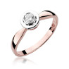 Pierścionek W294 Diament 0,15ct różowe złoto