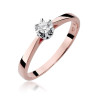 Pierścionek W295 Diament 0,12ct różowe złoto
