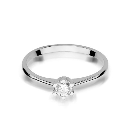 Pierścionek W387 Diament 0,23ct białe złoto