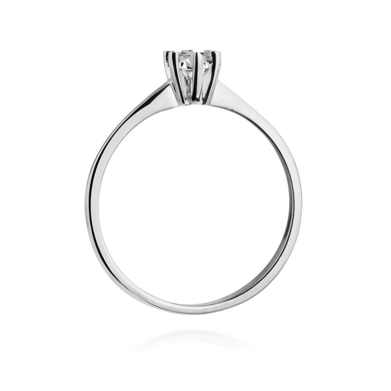 Pierścionek W387 Diament 0,23ct białe złoto
