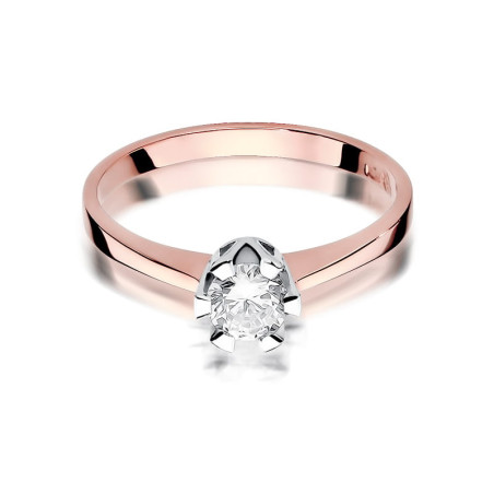 Pierścionek W319 Diament 0,50ct różowe złoto