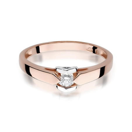 Pierścionek W320 Diament 0,04ct różowe złoto