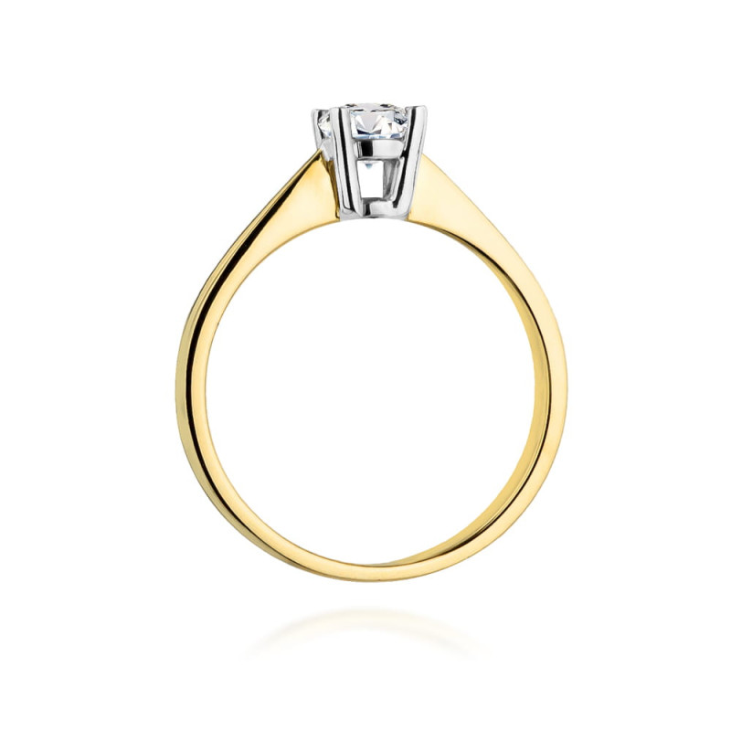 Pierścionek W404 Diament 0,50ct żółte złoto