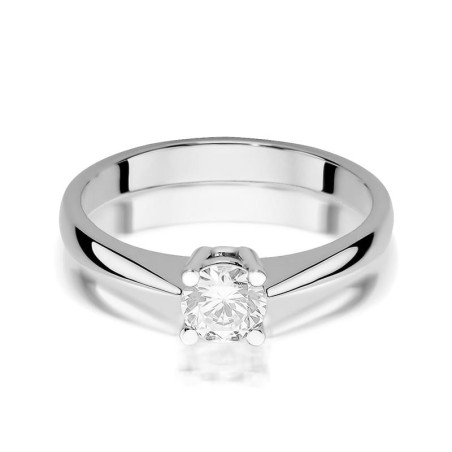 Pierścionek W404 Diament 0,50ct białe złoto