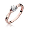 Pierścionek W329 Diament 0,10ct różowe złoto