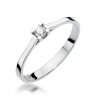 Pierścionek W407 Diament 0,09ct białe złoto