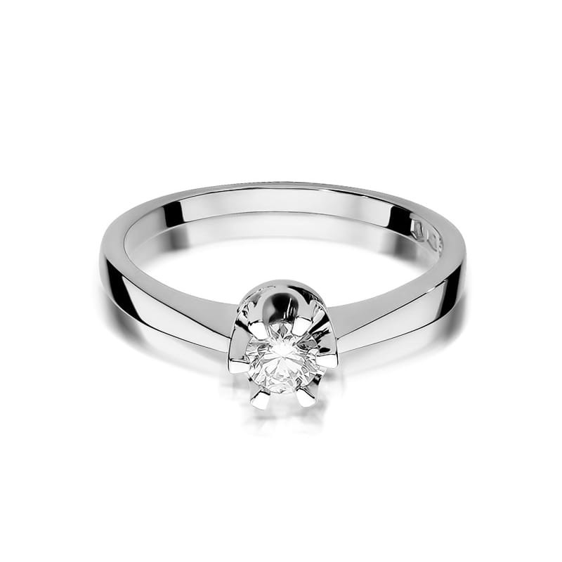 Pierścionek W408 Diament 0,25ct białe złoto