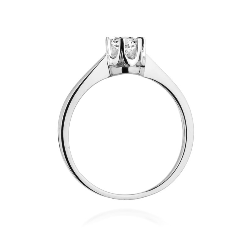 Pierścionek W408 Diament 0,25ct białe złoto