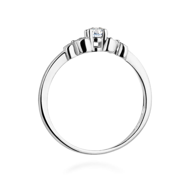 Pierścionek W414 Diament 0,10ct białe złoto
