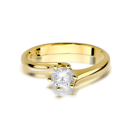 Pierścionek W423 Diament 0,50ct żółte złoto