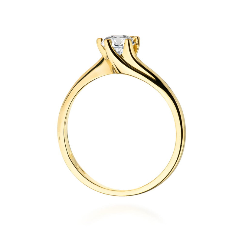 Pierścionek W423 Diament 0,50ct żółte złoto