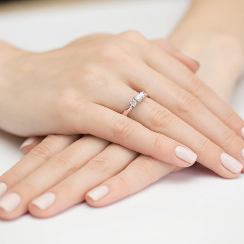 Pierścionek W344 Diament 0,25ct różowe złoto