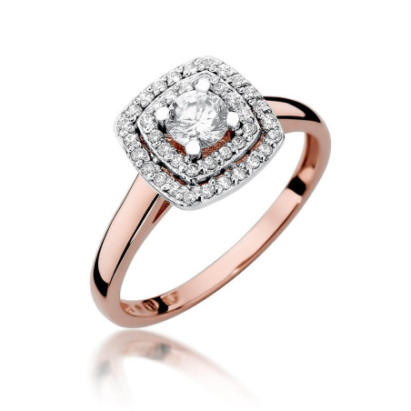 Pierścionek W345 Diament 0,30ct różowe złoto