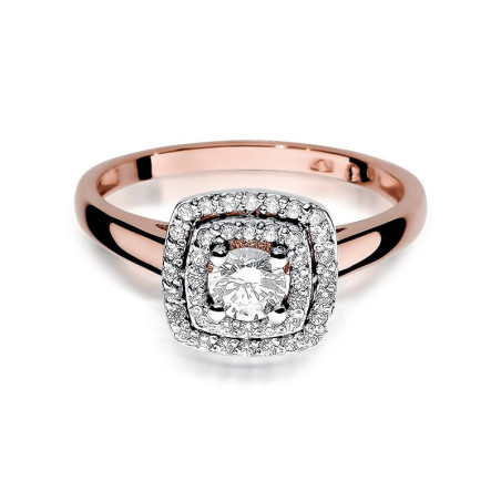Pierścionek W345 Diament 0,30ct różowe złoto
