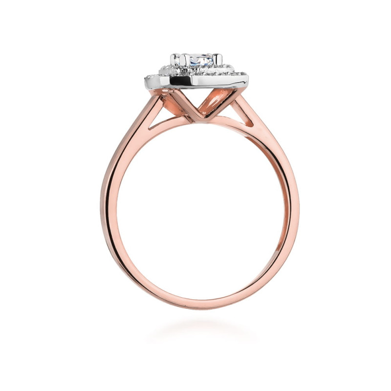 Pierścionek W345 Diament 0,30ct różowe złoto