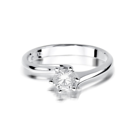 Pierścionek W423 Diament 0,50ct białe złoto