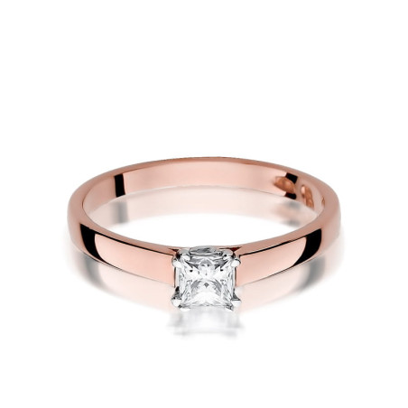 Pierścionek W347 Diament 0,30ct różowe złoto