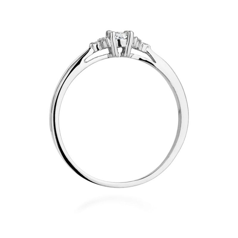 Pierścionek W428 Diament 0,10ct białe złoto