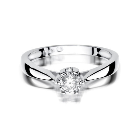 Pierścionek W429 Diament 0,20ct białe złoto