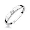 Pierścionek W432 Diament 0,12ct białe złoto