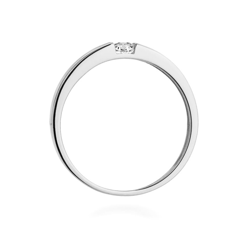 Pierścionek W432 Diament 0,12ct białe złoto