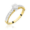 Pierścionek W439 Diament 0,30ct żółte złoto
