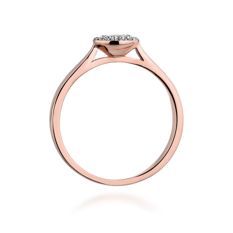 Pierścionek W362 Diament 0,12ct różowe złoto