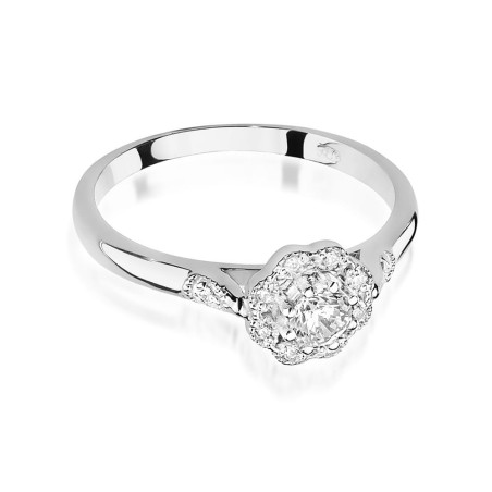 Pierścionek W434 Diament 0,23ct białe złoto