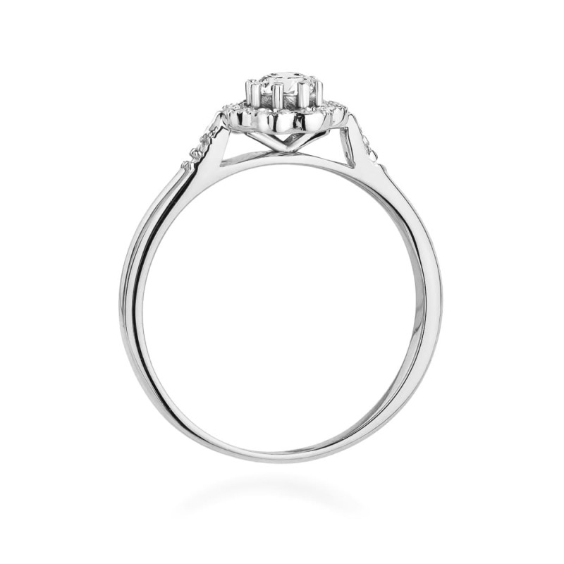 Pierścionek W434 Diament 0,23ct białe złoto