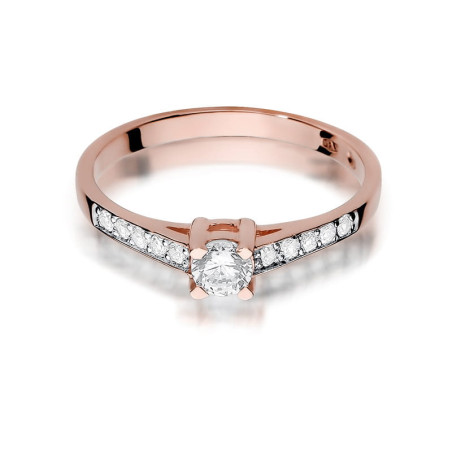 Pierścionek W364 Diament 0,30ct różowe złoto