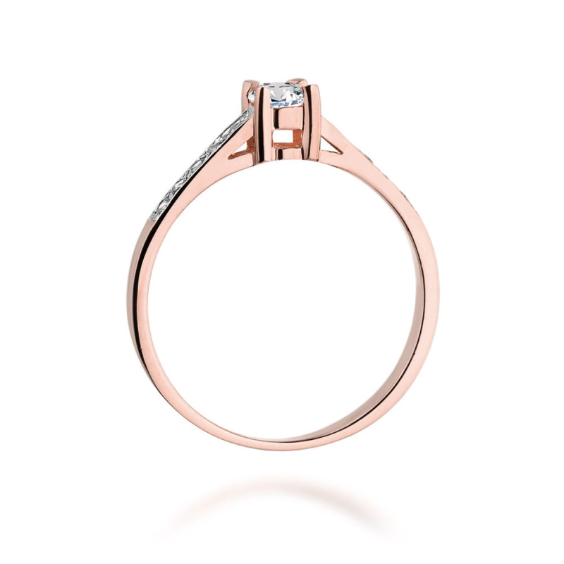 Pierścionek W364 Diament 0,30ct różowe złoto