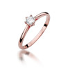 Pierścionek W365 Diament 0,15ct różowe złoto