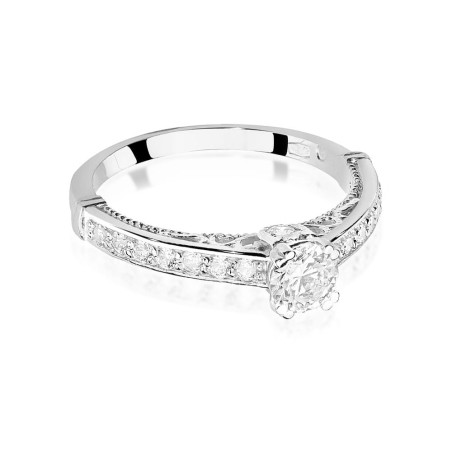 Pierścionek W439 Diament 0,30ct białe złoto