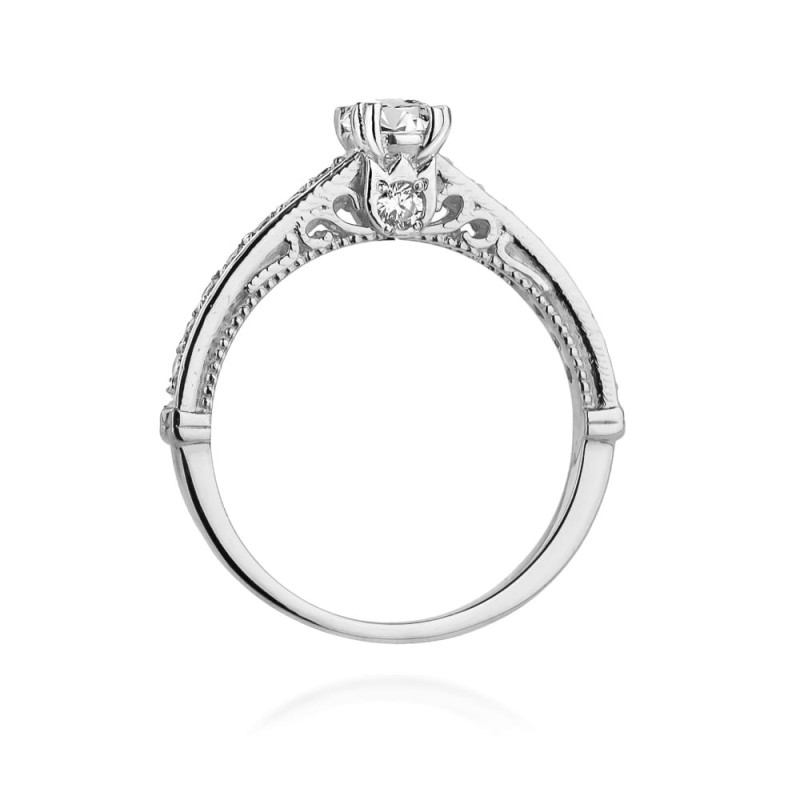 Pierścionek W439 Diament 0,30ct białe złoto