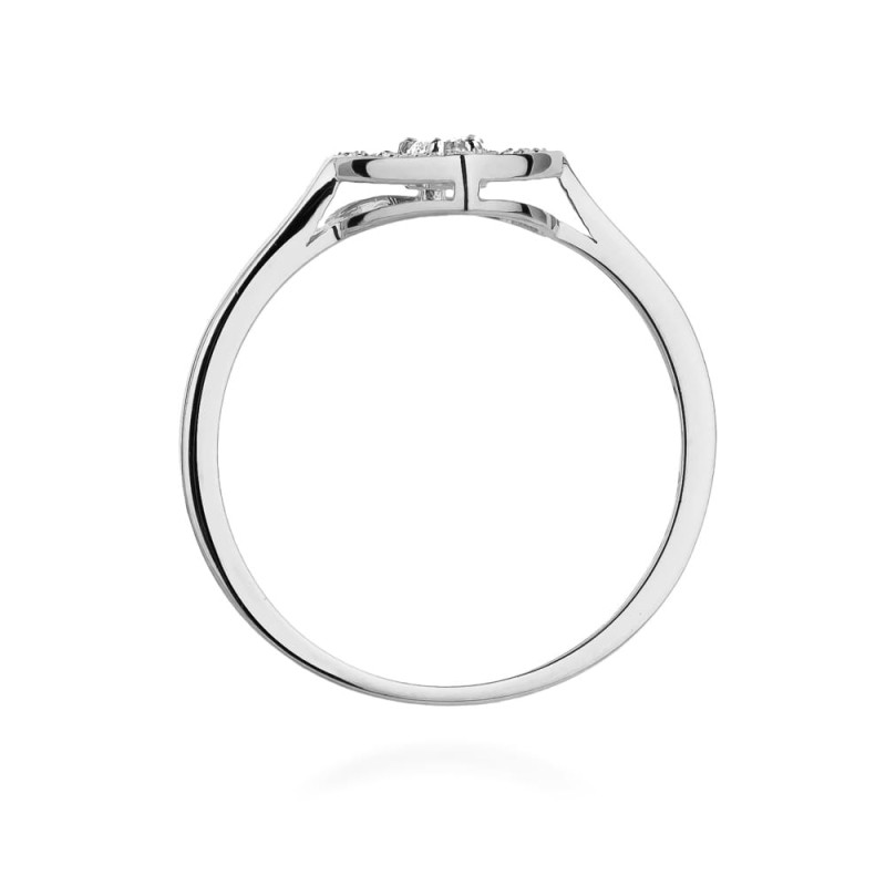 Pierścionek W442 Diament 0,10ct białe złoto