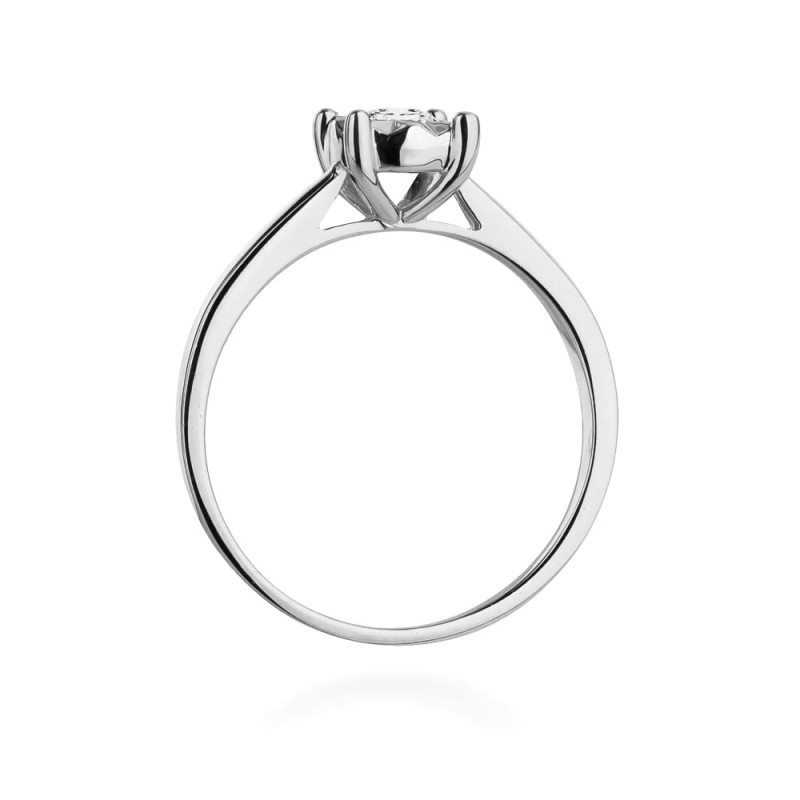 Pierścionek W447 Diament 0,20ct białe złoto