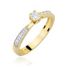 Pierścionek W453 Diament 0,15ct żółte złoto