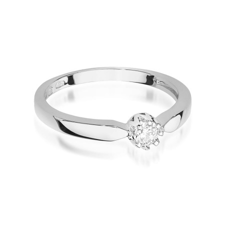 Pierścionek W450B Diament 0,15ct białe złoto