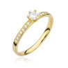 Pierścionek W459 Diament 0,10ct żółte złoto