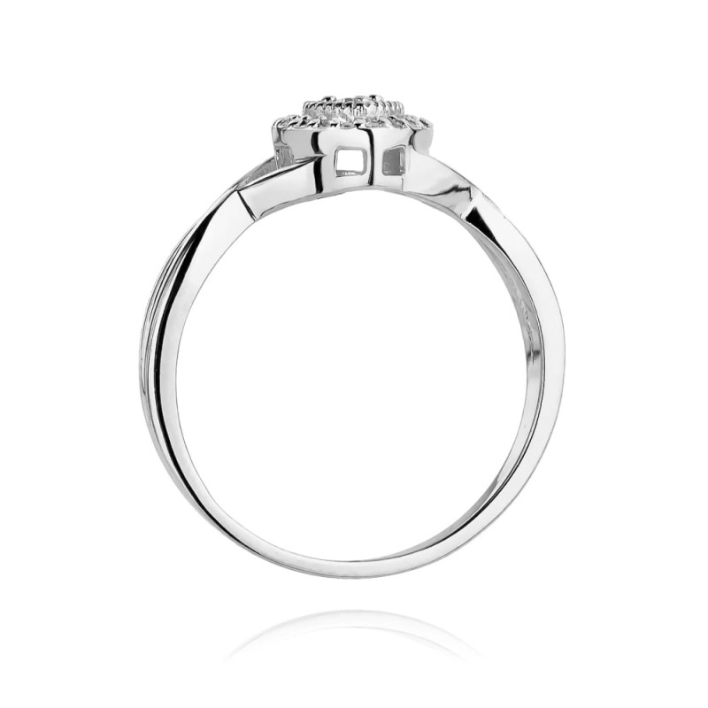 Pierścionek W458 Diament 0,04ct białe złoto