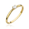 Pierścionek W461 Diament 0,01ct żółte złoto