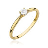 Pierścionek W461 Diament 0,03ct żółte złoto
