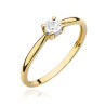 Pierścionek W461 Diament 0,08ct żółte złoto