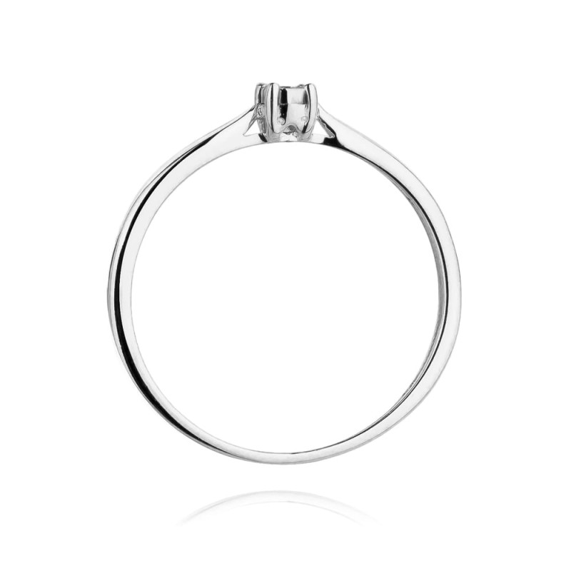 Pierścionek W461 Diament 0,01ct białe złoto