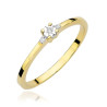 Pierścionek W0464 Diament 0,01ct żółte złoto