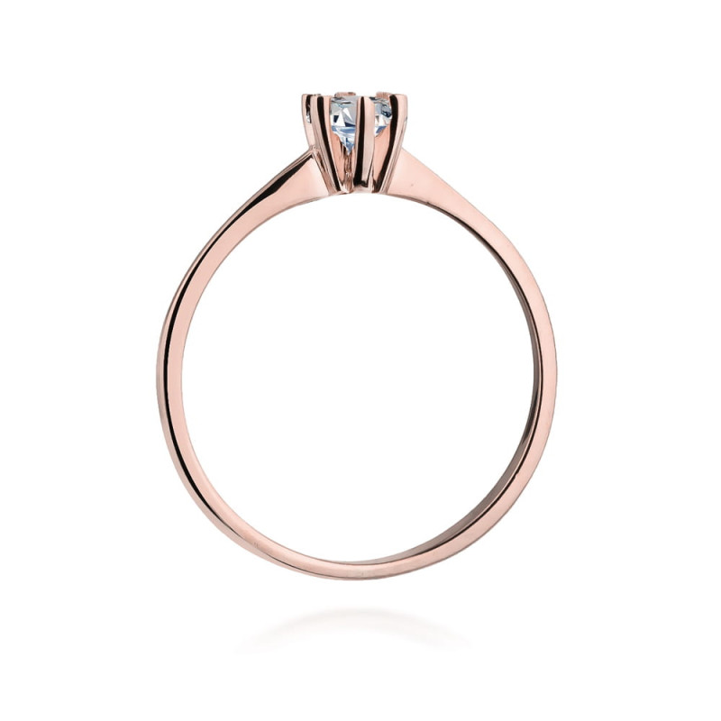 Pierścionek W387 Diament 0,23ct różowe złoto
