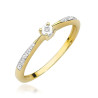Pierścionek W465 Diament 0,01ct żółte złoto