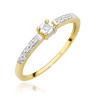 Pierścionek W467 Diament 0,02ct żółte złoto