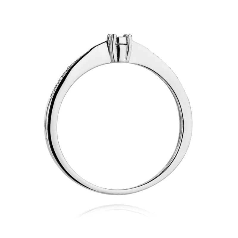 Pierścionek W465 Diament 0,01ct białe złoto