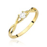 Pierścionek W470 Diament 0,03ct żółte złoto